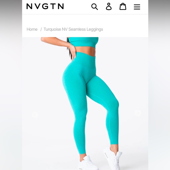 NVGTN seamless turquoise matching set small - Picture 6 of 11